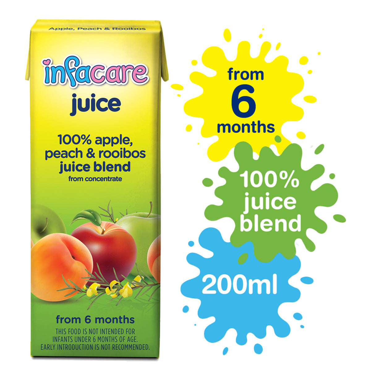 infacare 6 x 200ml fruit juice