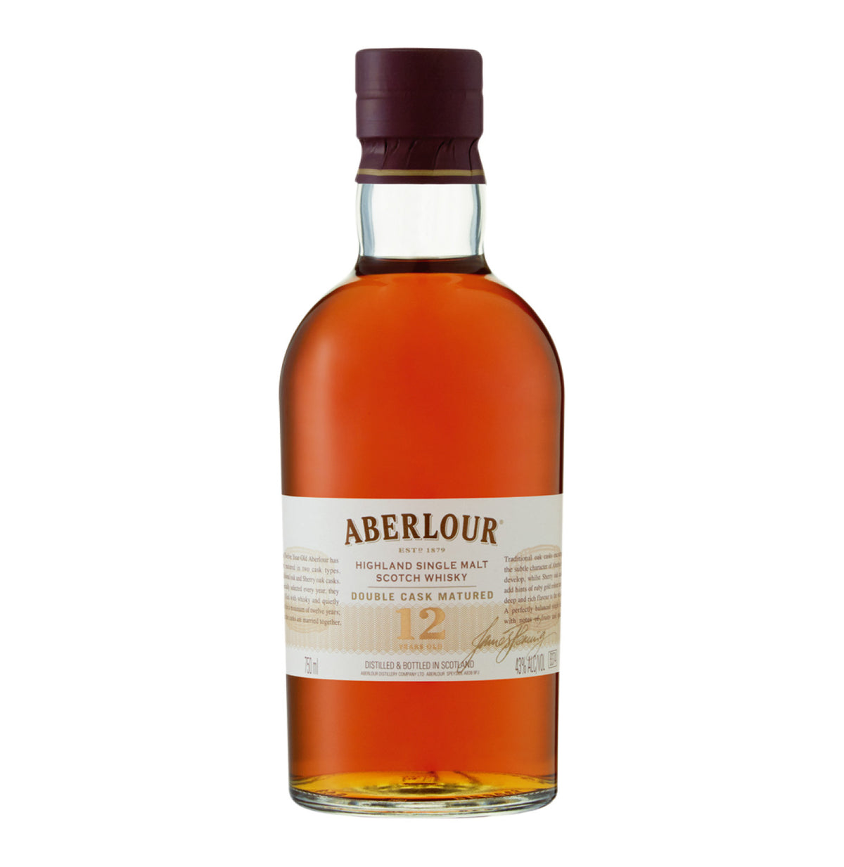 aberlour 12 yo highland single malt scotch whisky in gift tube (1 x 750 ml)