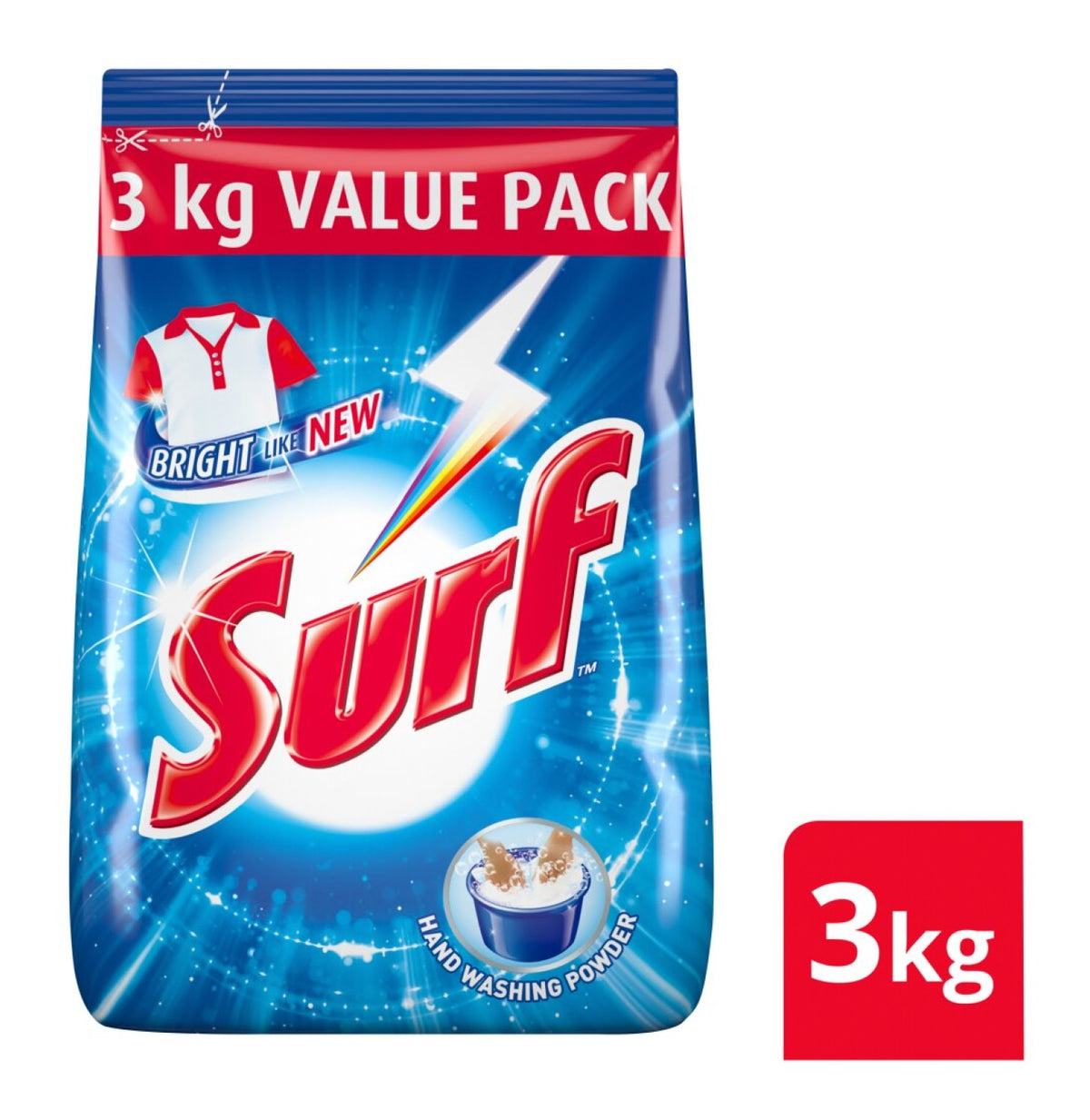 surf 1 x 3kg hand washing powder