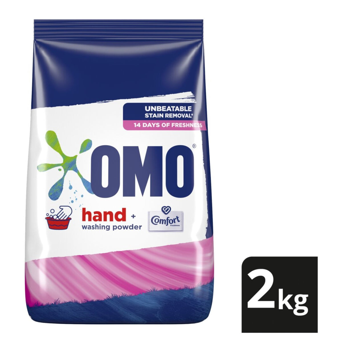 omo 1 x 2kg hand washing powder