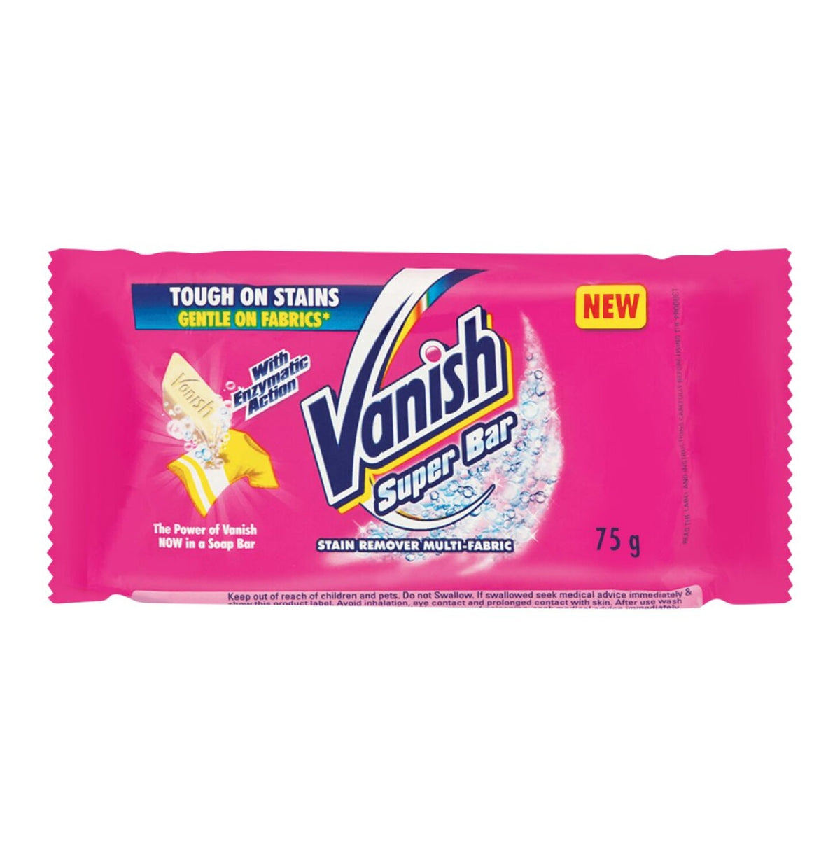 vanish vanish super bar stain remover laundry bar soap (12 x 75g)