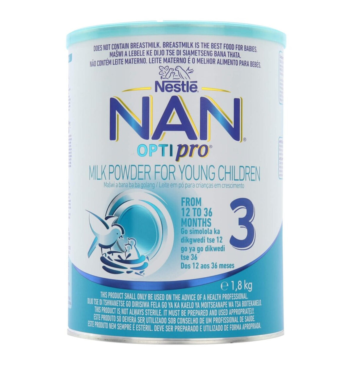 nestle 6 x 1.8kg nan optipro 3 infant formula