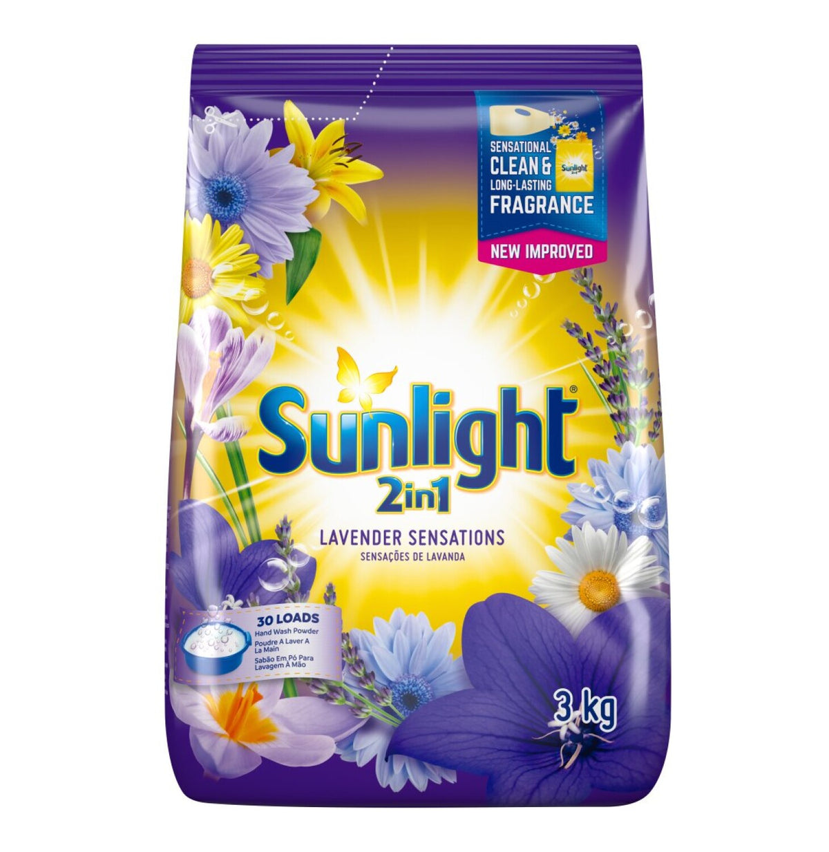 sunlight 6 x 3kg hand washing powder