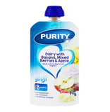purity yogilicous yoghurt banana mix berry apple (12 x 110ml)