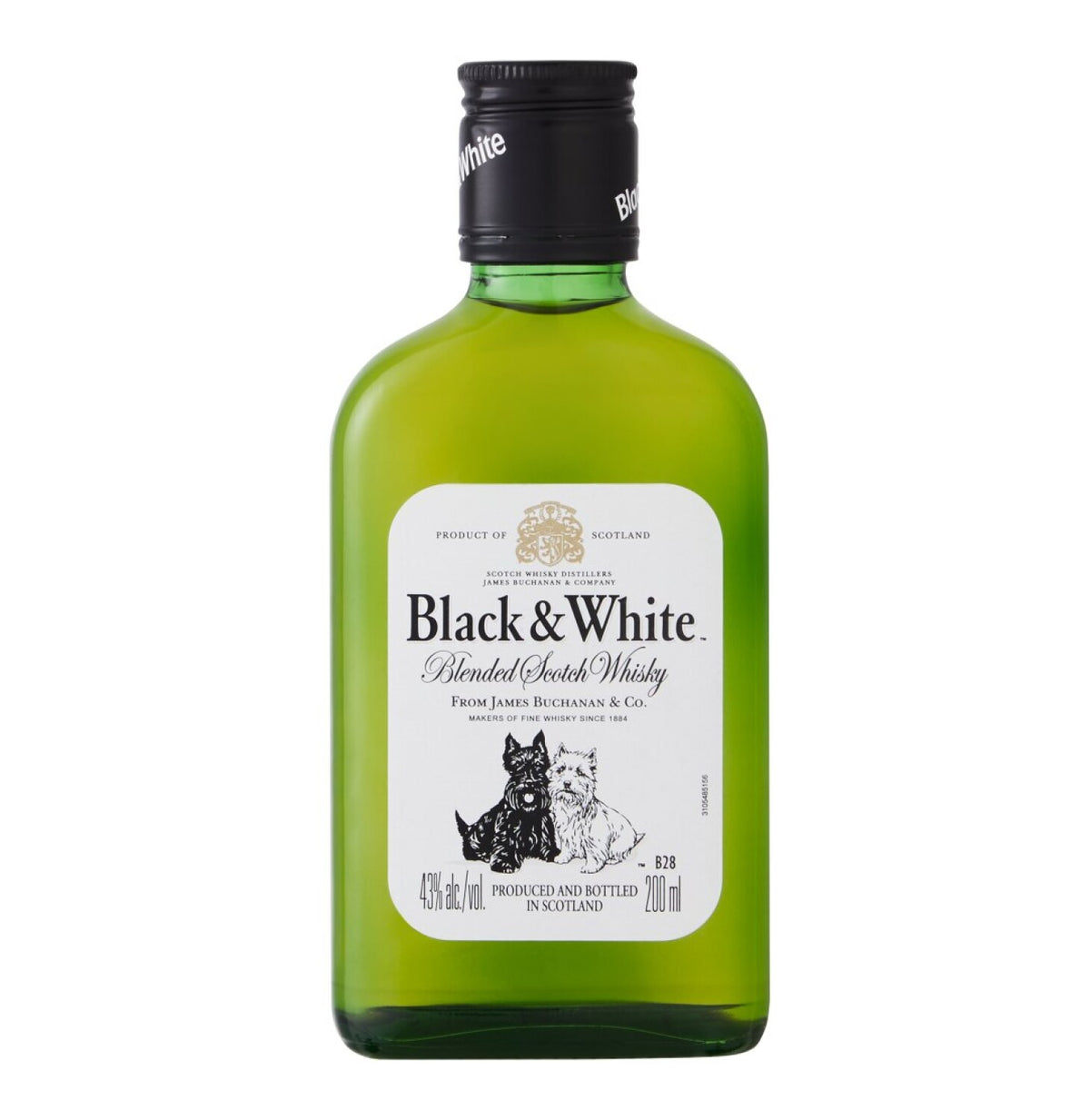 black & white blended scotch whisky (6 x 200ml)
