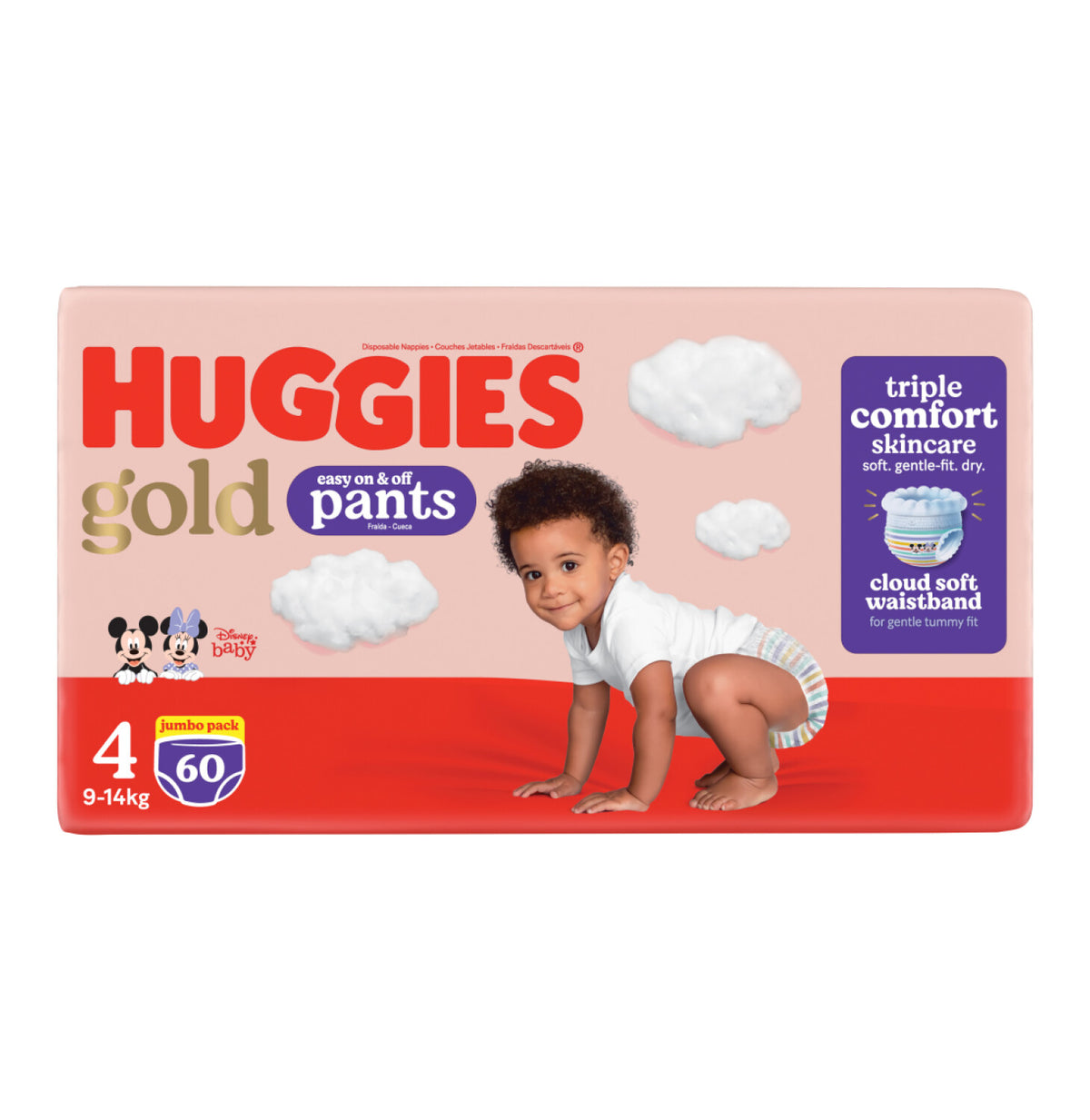 huggies pants jumbo pack gold  size 4