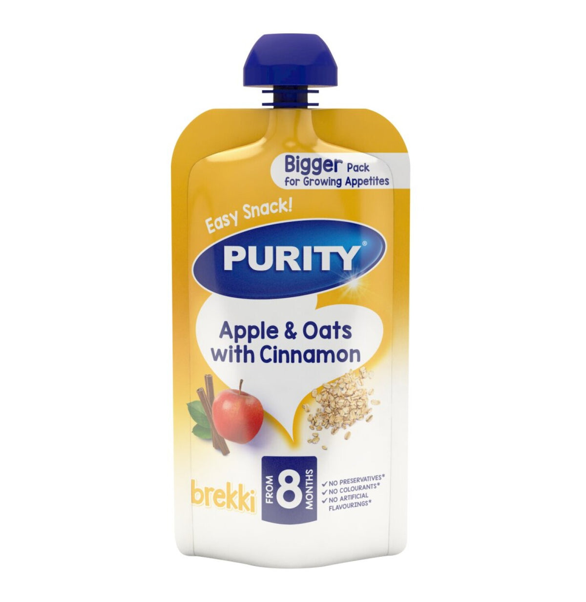 purity pouch apple oats & cinnamon 150ml