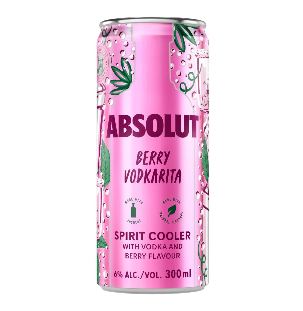 absolut berry vodkarita can (4 x 300ml)