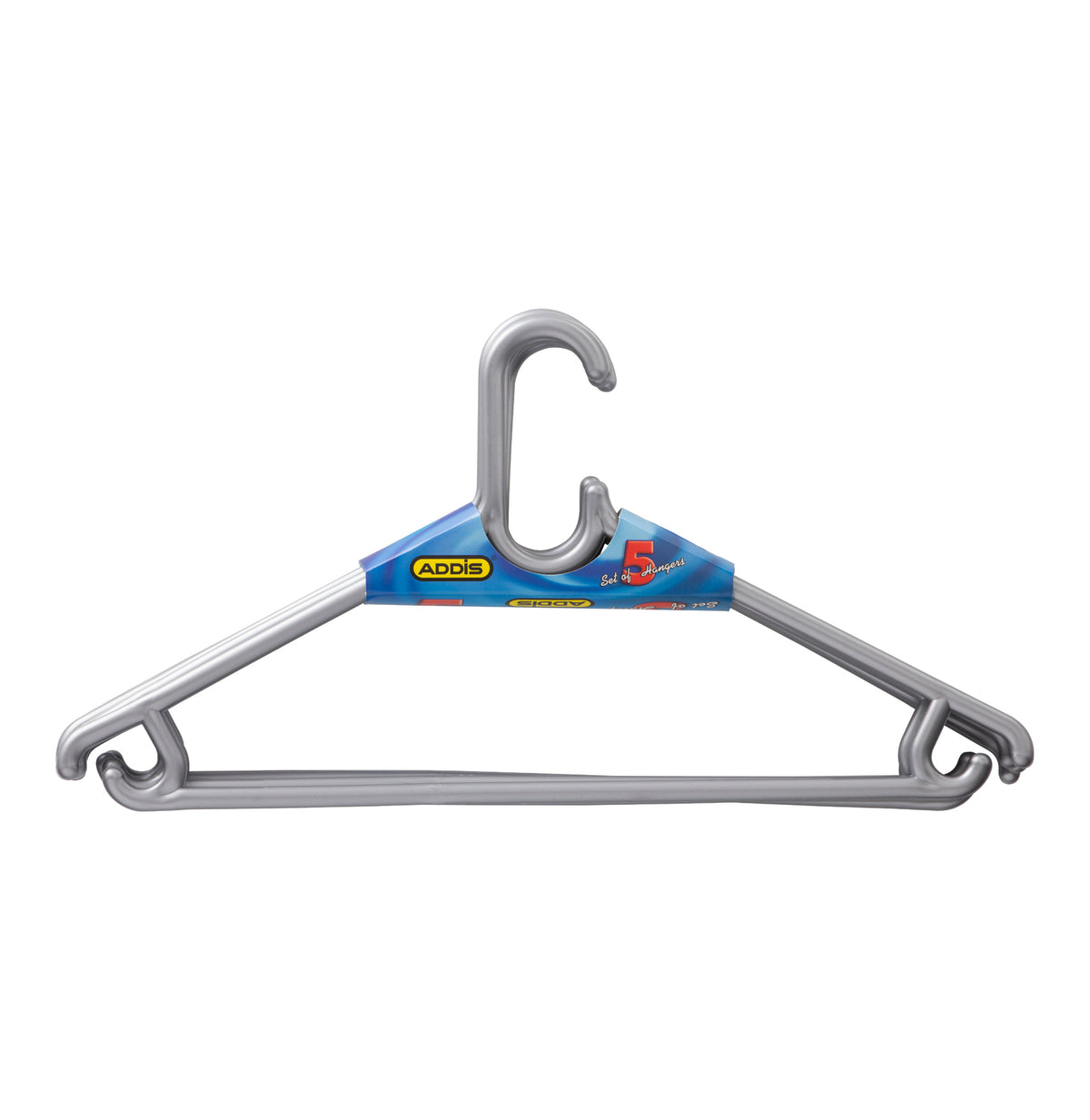 addis 5 pack unisex hangers platinum