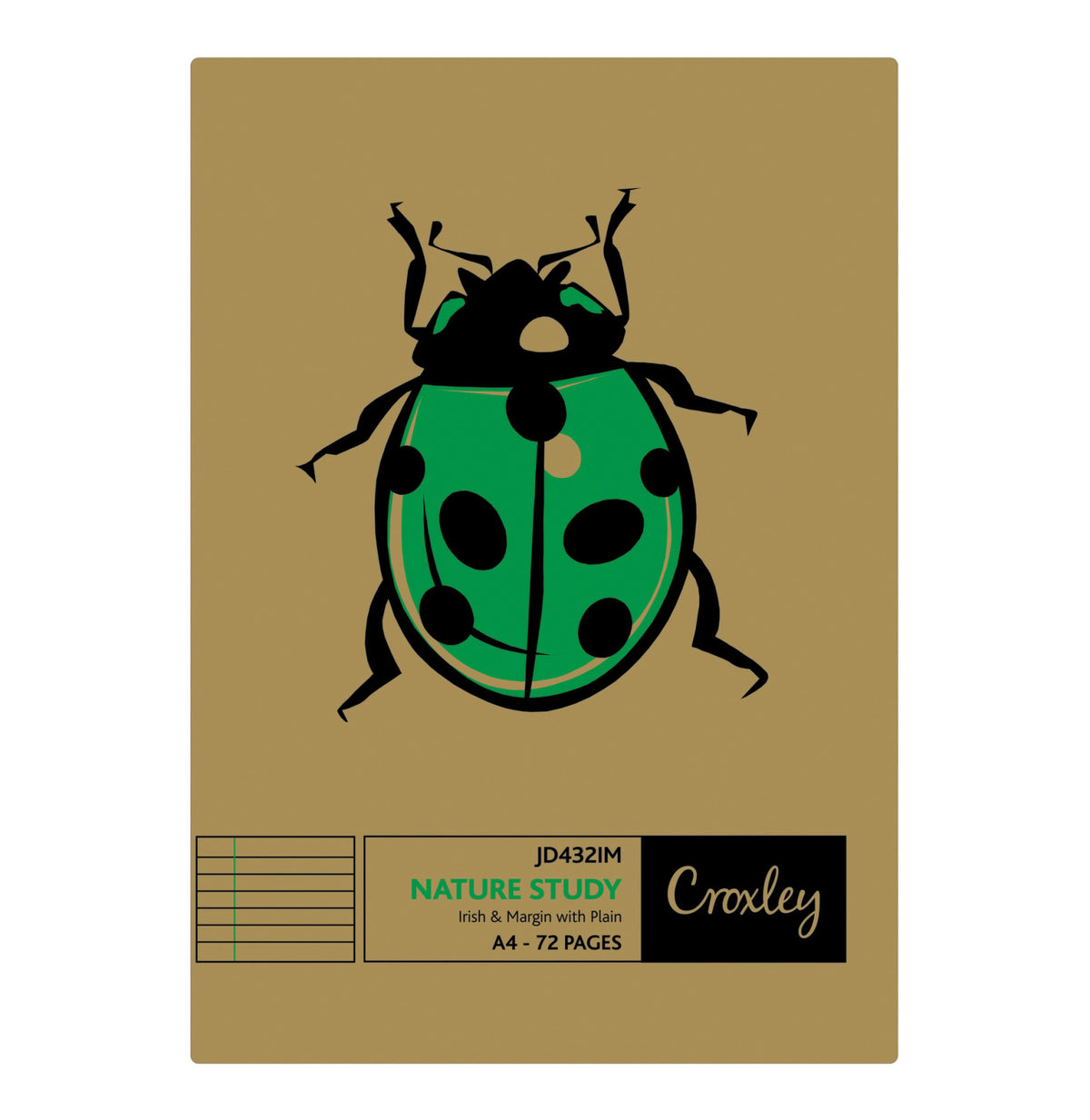 croxley a4 nature study book irish & margin 72-page