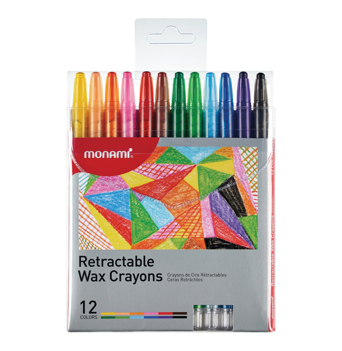 monami retractable wax crayons