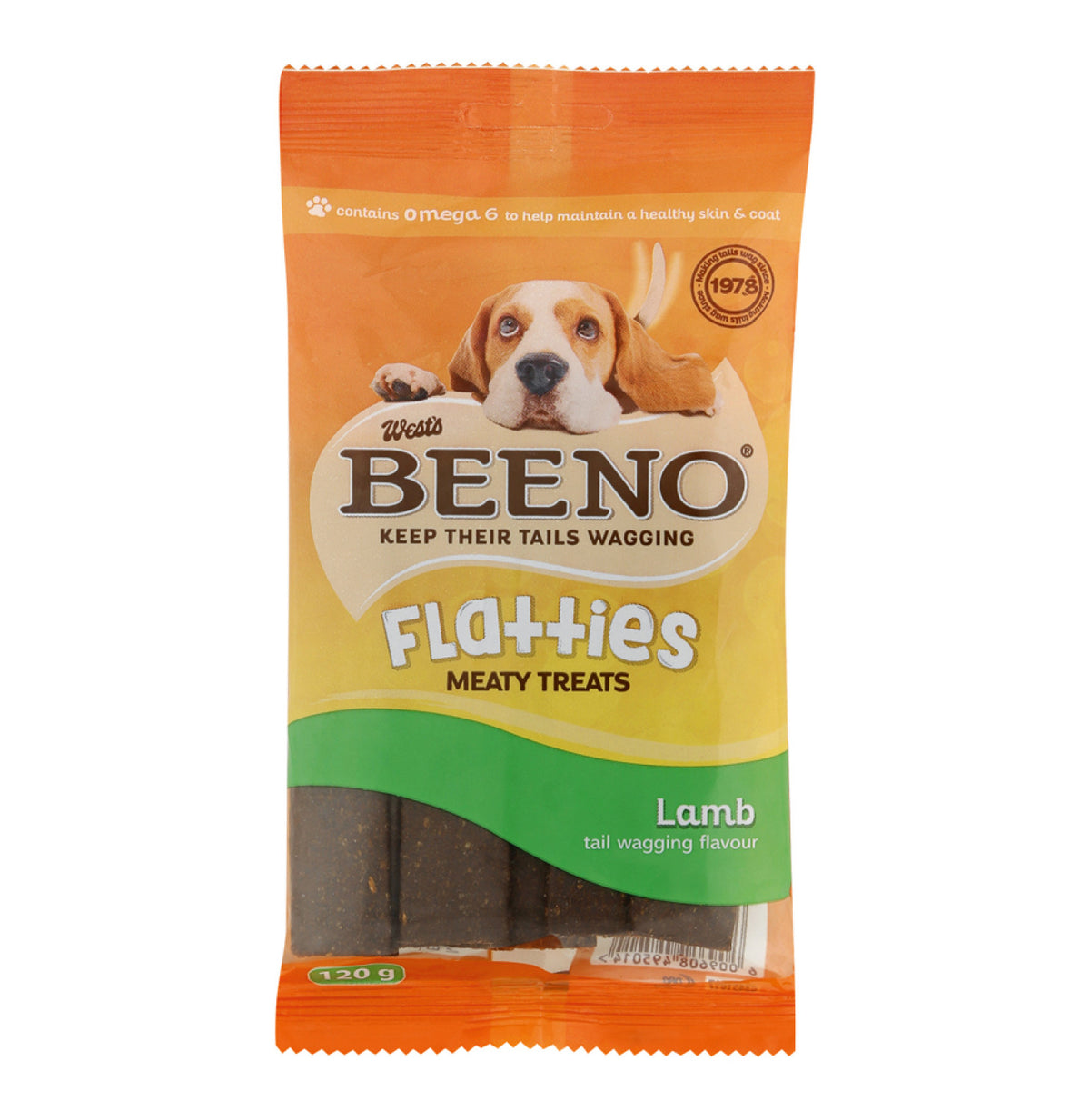 beeno moist treat flatties 120g  lamb